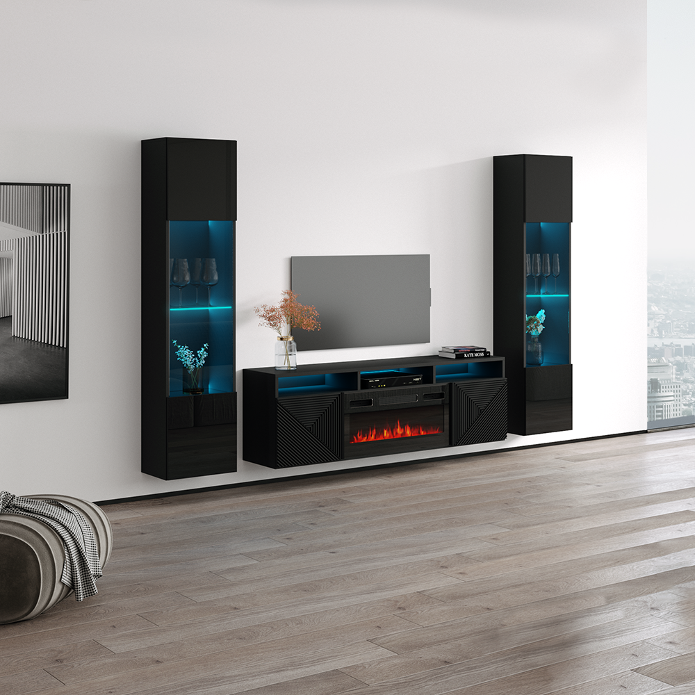 Giza BL-EF Floating Fireplace Entertainment Center