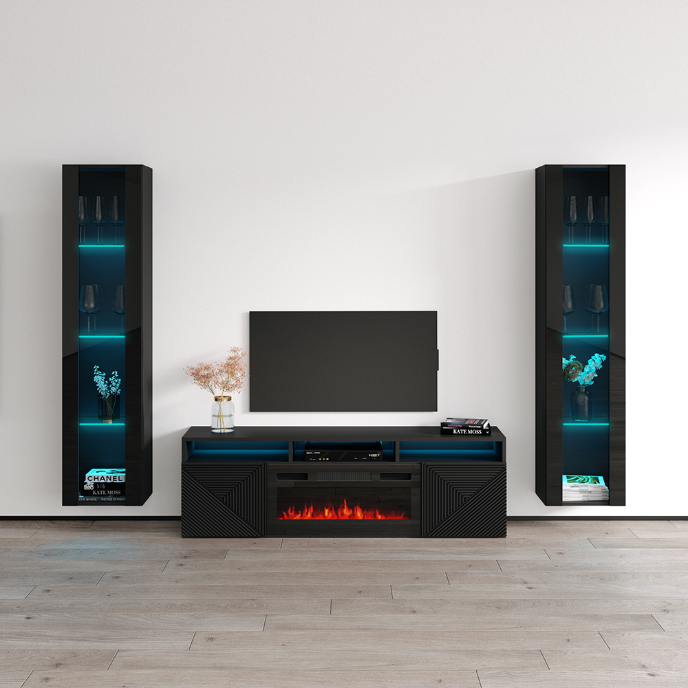 Giza BL-EF Floating Fireplace Entertainment Center