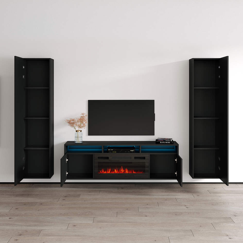 Giza BL-EF Floating Fireplace Entertainment Center