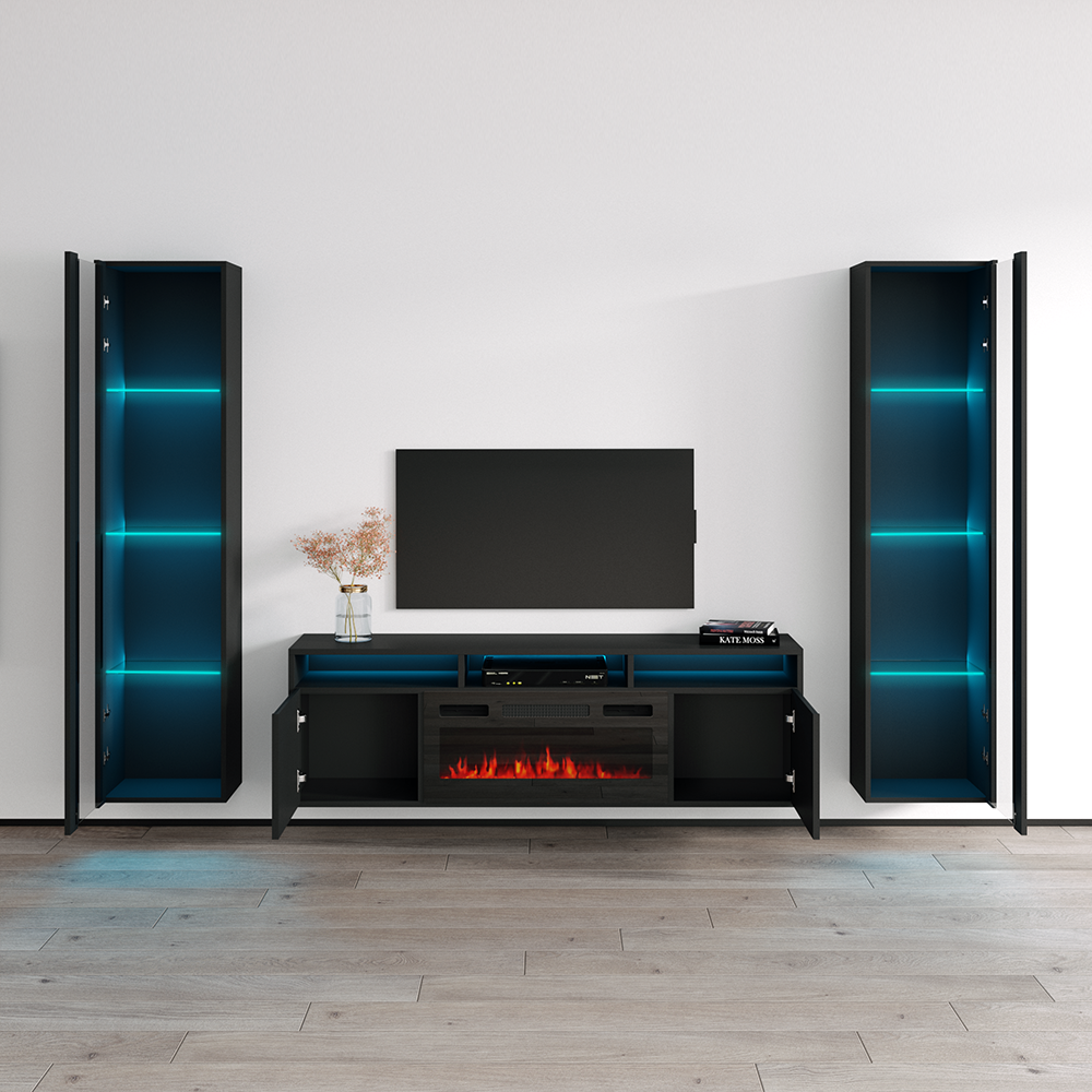 Giza BL-EF Floating Fireplace Entertainment Center