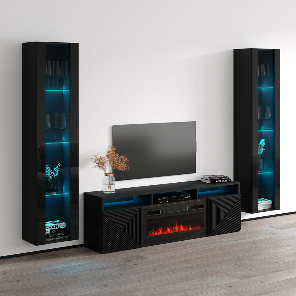 Giza BL-EF Floating Fireplace Entertainment Center