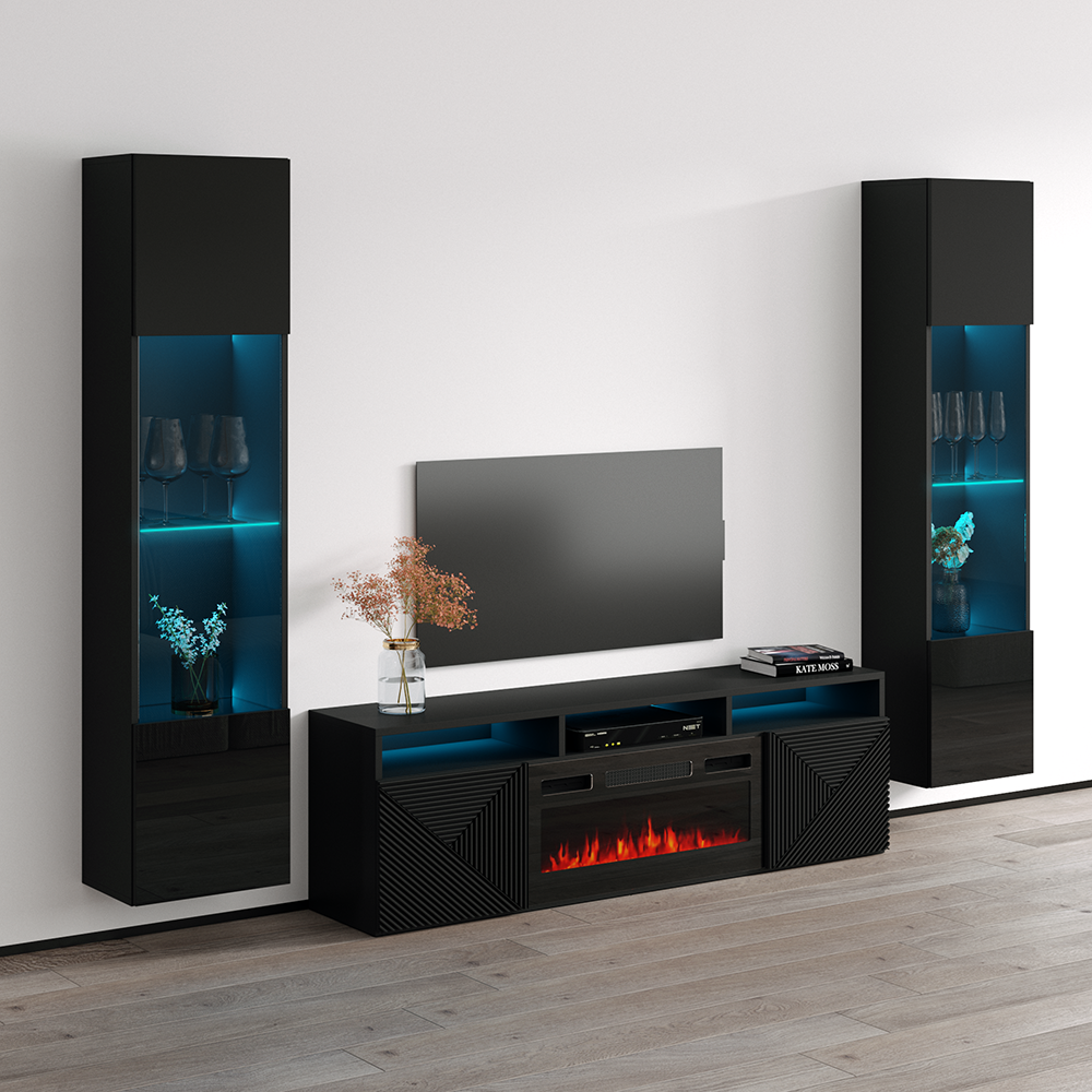 Giza BL-EF Floating Fireplace Entertainment Center