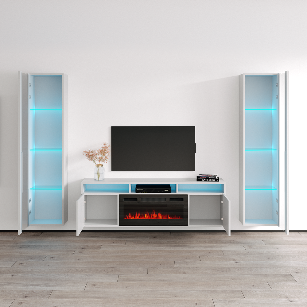 Giza BL-EF Floating Fireplace Entertainment Center