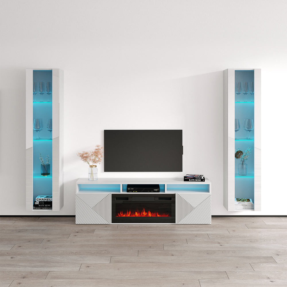 Giza BL-EF Floating Fireplace Entertainment Center