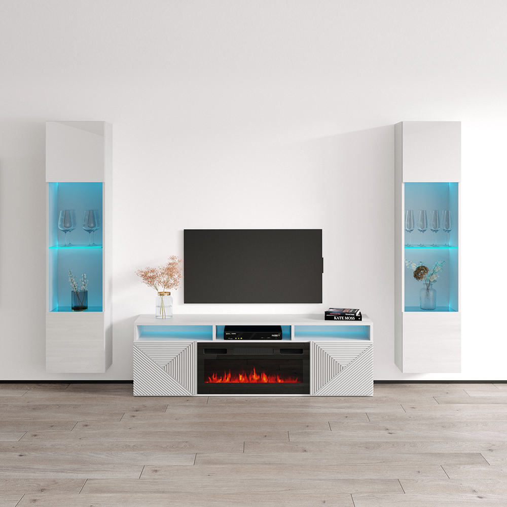 Giza BL-EF Floating Fireplace Entertainment Center