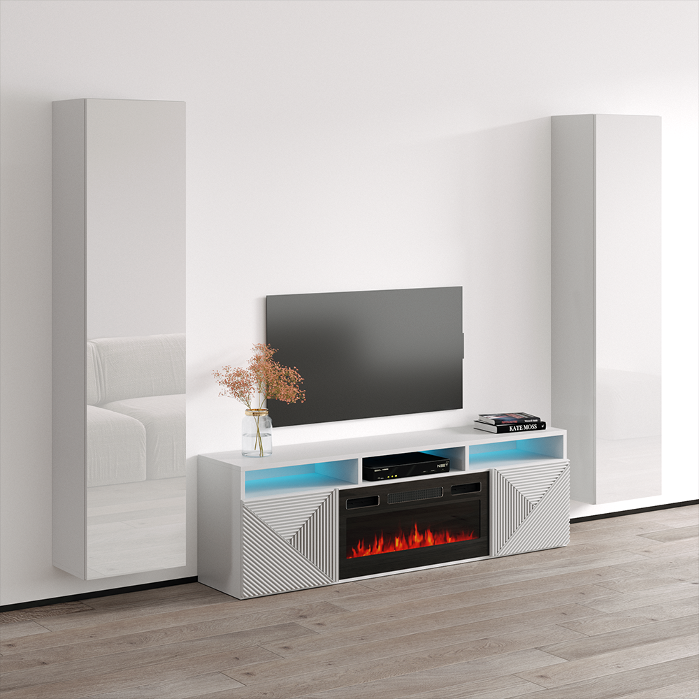 Giza BL-EF Floating Fireplace Entertainment Center