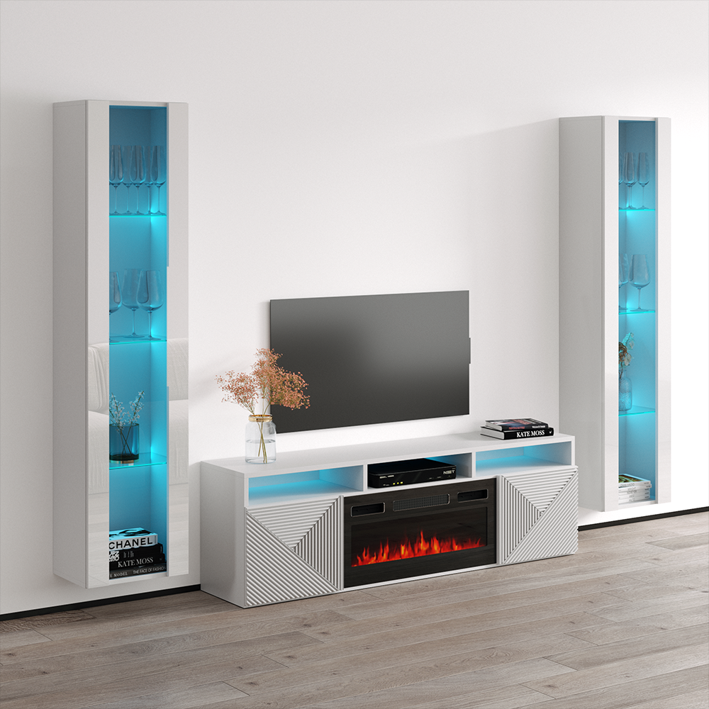 Giza BL-EF Floating Fireplace Entertainment Center