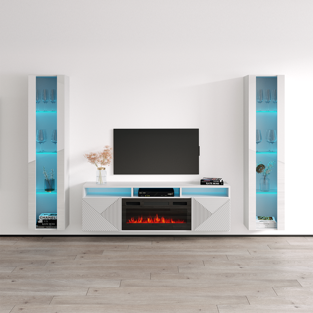 Giza BL-EF Floating Fireplace Entertainment Center