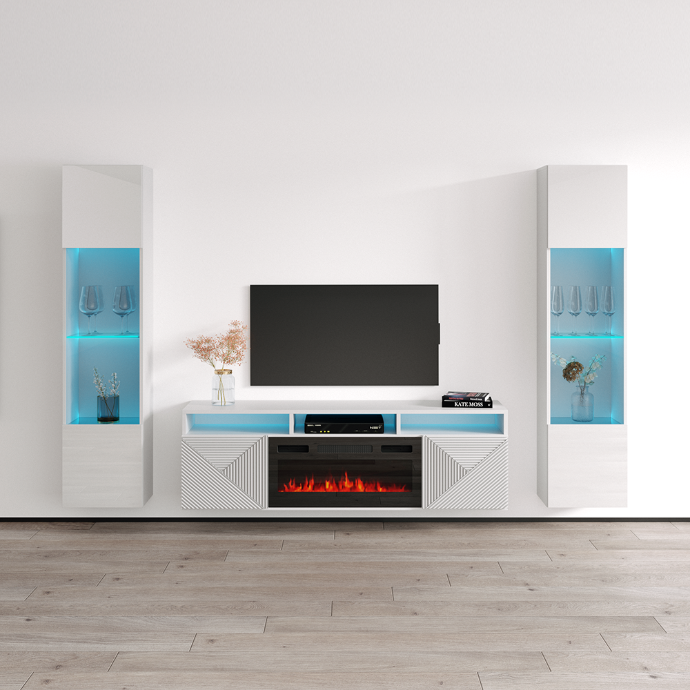 Giza BL-EF Floating Fireplace Entertainment Center